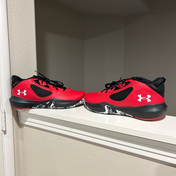 Under Armour Other - Under Armour Unisex Lockdown 6 3025616 Red Basketball Shoes Sneakers Mens 13